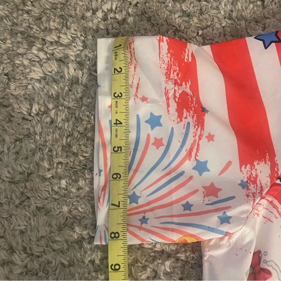 Festive Santa Motorcycle Shirt - Red, White, Blue patriotic M - Picture 6 of 9